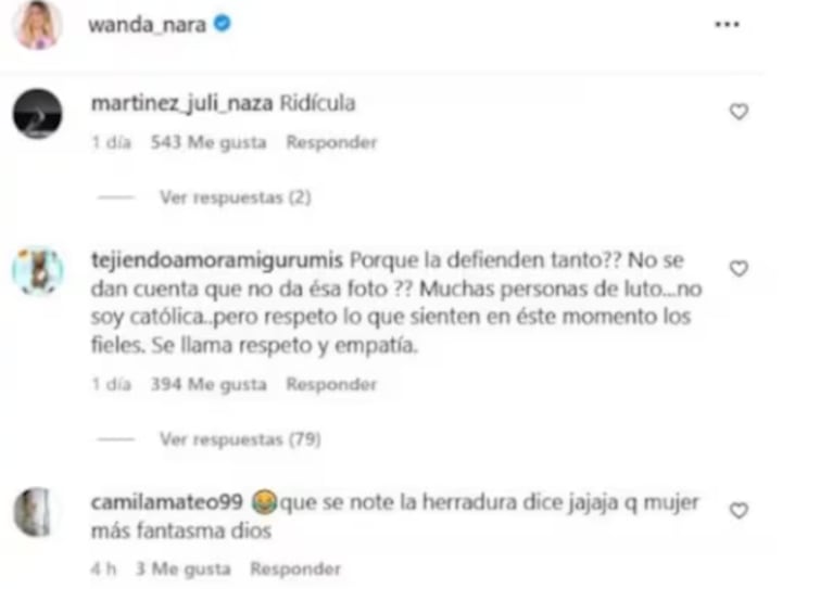 Acusan a Wanda Nara de burlarse del Papa Francisco. Foto: IG | wanda_nara