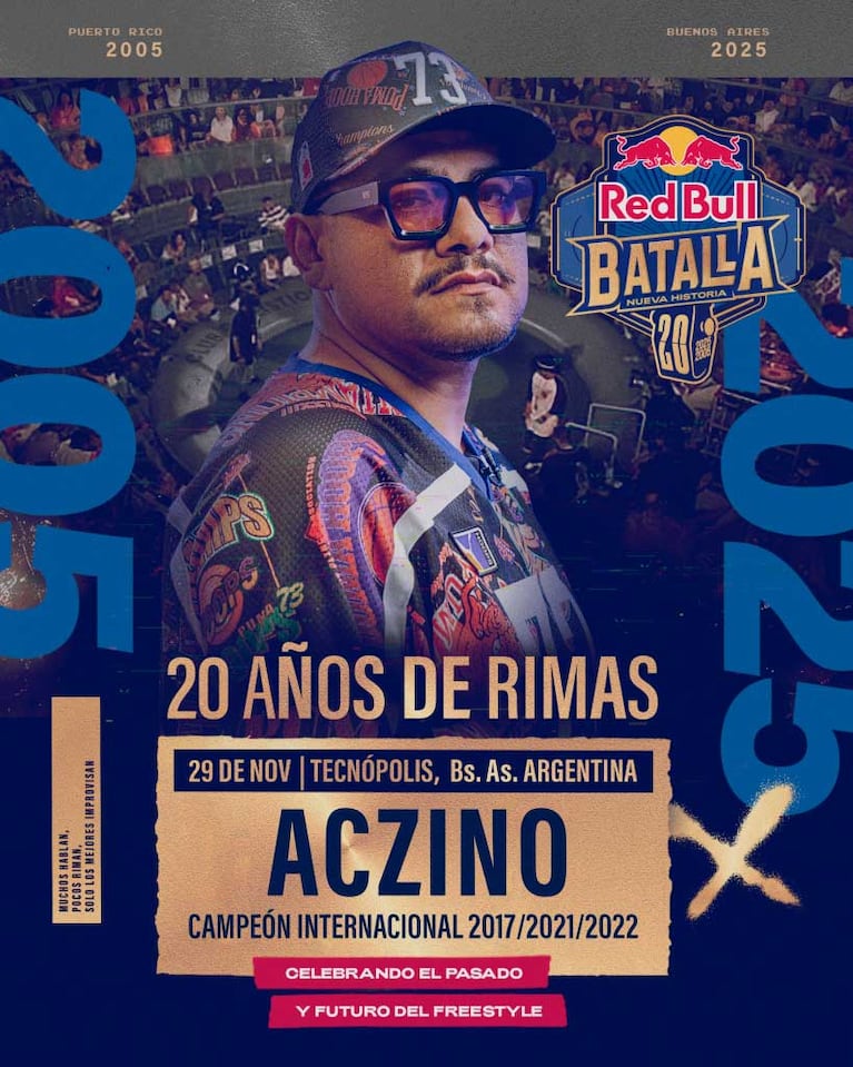 Aczino estará en la Red Bull Batalla (Foto: gentileza Red Bull)