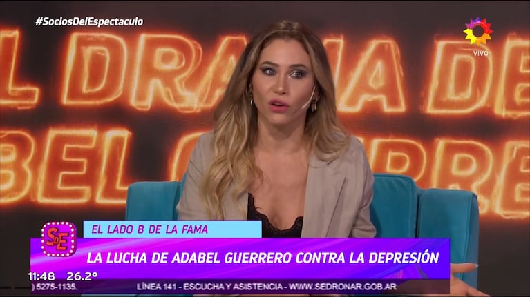 Adabel Guerrero explicó por qué no le contó a su marido que tomó medicación psiquiátrica: “Tenía miedo”