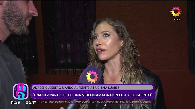 Adabel Guerrero habló en Puro Show (Foto: captura de eltrece).