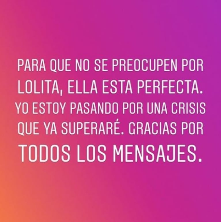 Adabel Guerrero y su llamativo posteo: "Estoy pasando por una crisis, me voy a alejar un tiempo de Instagram"