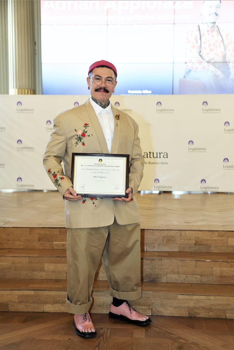 Adrián Appiolaza fue distinguido como personalidad destacada de la cultura de la Ciudad de Buenos Aires. Foto: prensa