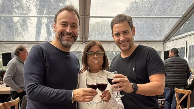 Adrián Pallares, Rodrigo Lussich y Meche Portillo (Foto: Instagram @mechaline)