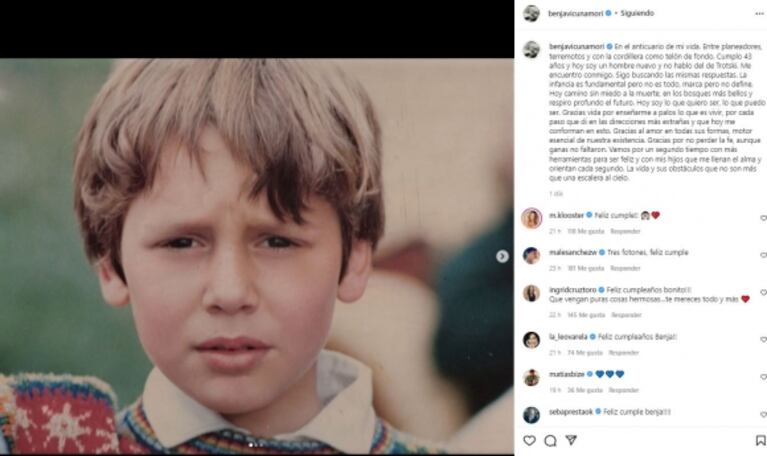 Adrián Pallares se emocionó con la reflexión de Benjamín Vicuña por su cumple: "Siempre pienso en Blanquita"