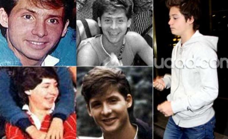 Adrián Suar en su juventud y Toto Suar, a sus 13 años.