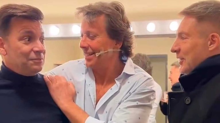 Adrián Suar, Martín Bossi y Gustavo Bermúdez (Foto: Instagram @ lacenadelostontos)