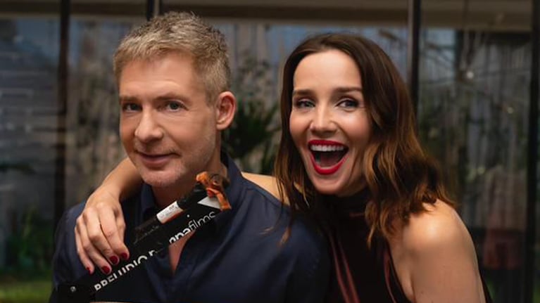 Adrián Suar y Natalia Oreiro en el rodaje de "Yo, Narciso"