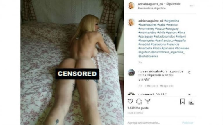 Adriana Aguirre revolucionó las redes con una foto desnuda a los 68 años: la foto que Instagram censuró