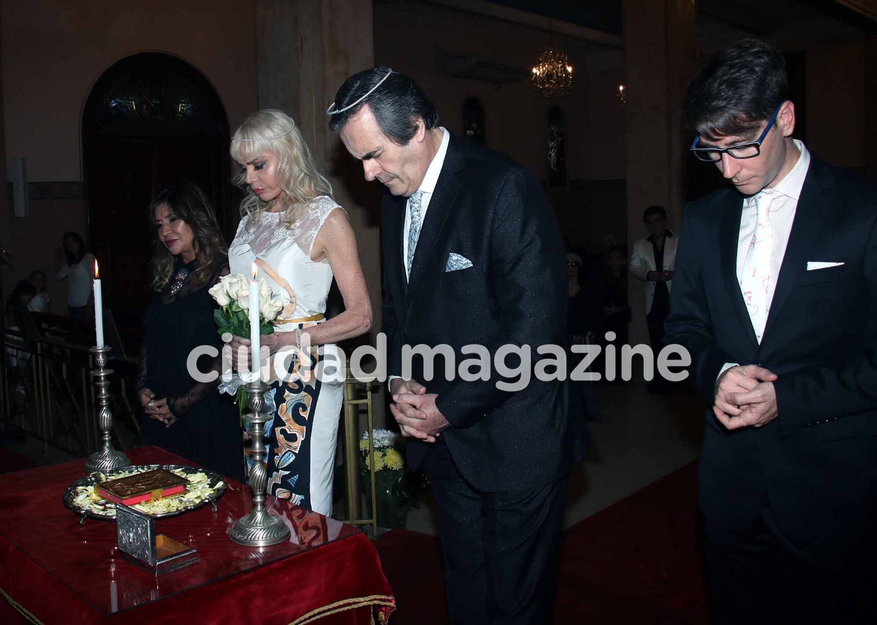 Adriana Aguirre y Ricardo García renovaron sus votos de casados con una ceremonia griega (Foto: Movilpress)