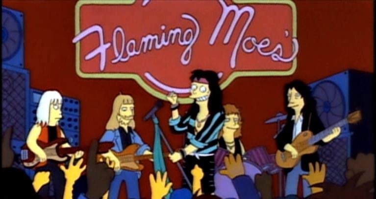Aerosmith fue la primera banda en aparecer en Los Simpson
