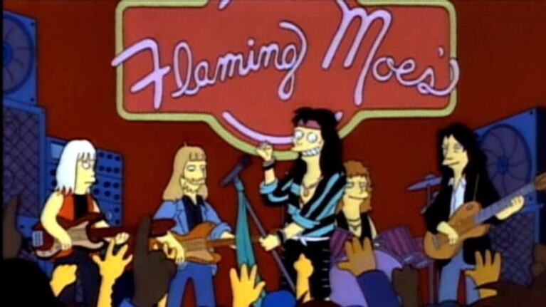 Aerosmith fue la primera banda en aparecer en Los Simpson