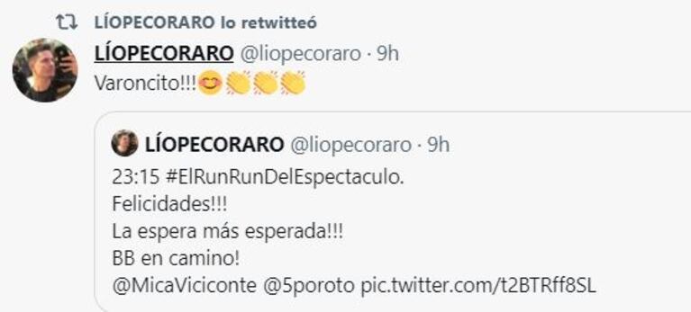 Afirman que Mica Viciconte y Fabián Cubero están esperando su primer hijo: "Bebé en camino"