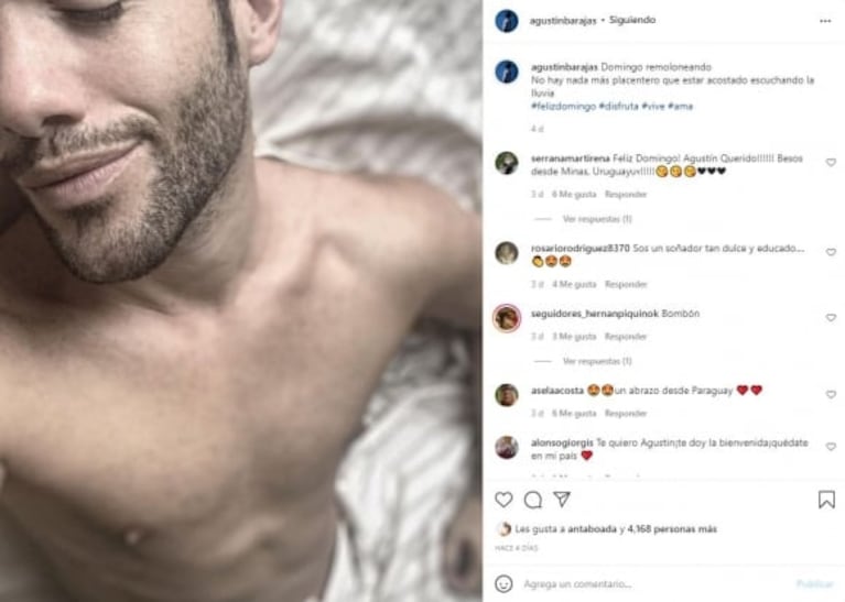 Agustín Barajas confesó cómo reacciona Hernán Piquín con sus fotos picantes:  "Me encanta que se ponga celoso"