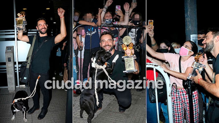 Agustín "Cachete" Sierra celebró el campeonato del Cantando con sus fanáticos (Fotos: Movilpress)