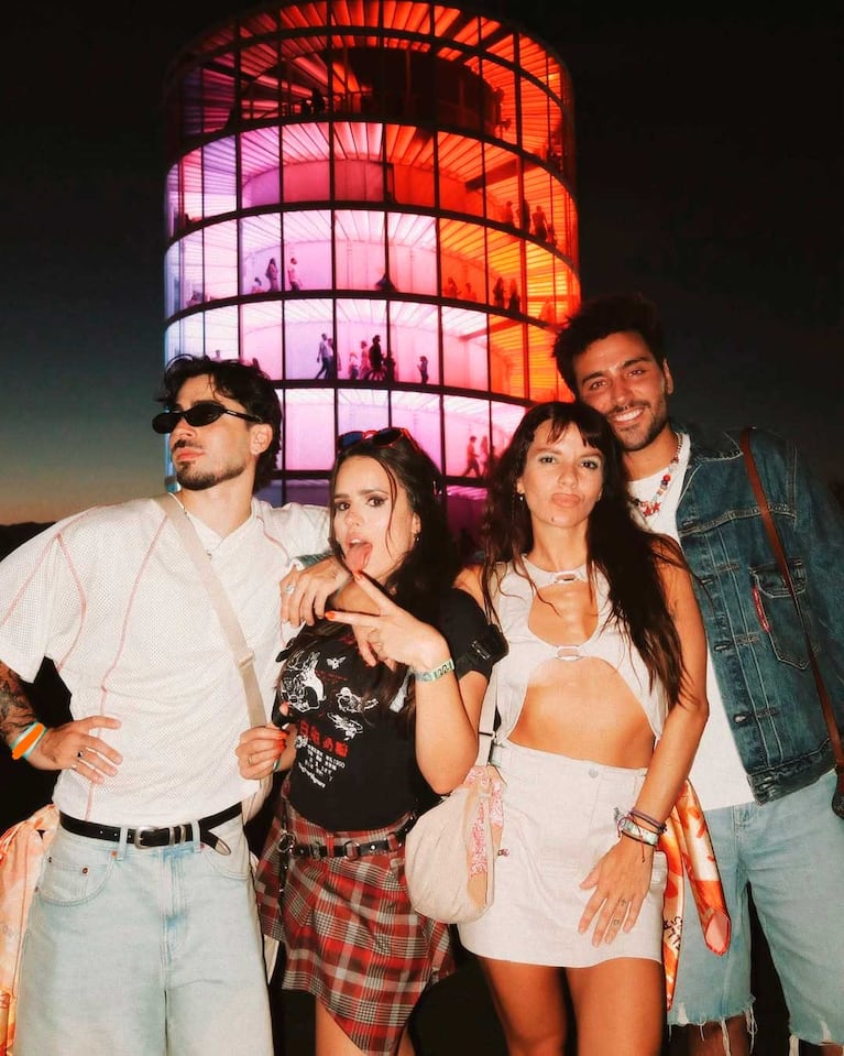 Agustín Franzoni, Gime Accardi, Sofi Morandi y Lizardo Ponce en Coachella (Foto: Instagram @agufranzoni)