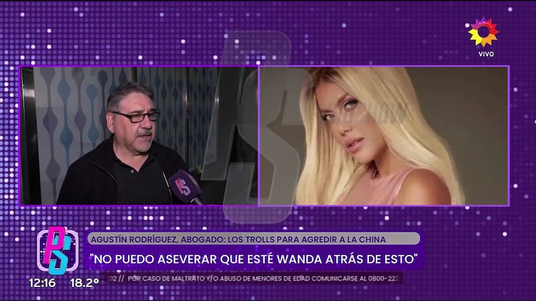 Agustín Rodríguez, el abogado de la China Suárez, habló en Puro Show (Foto: captura de eltrece).