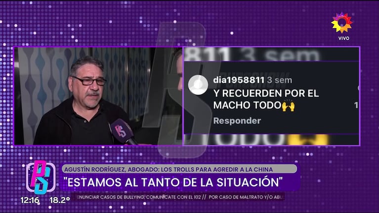 Agustín Rodríguez, el abogado de la China Suárez, habló en Puro Show (Foto: captura de eltrece).
