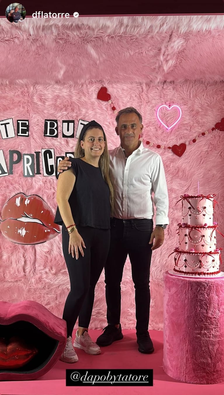 Agustina con Diego Latorre.
