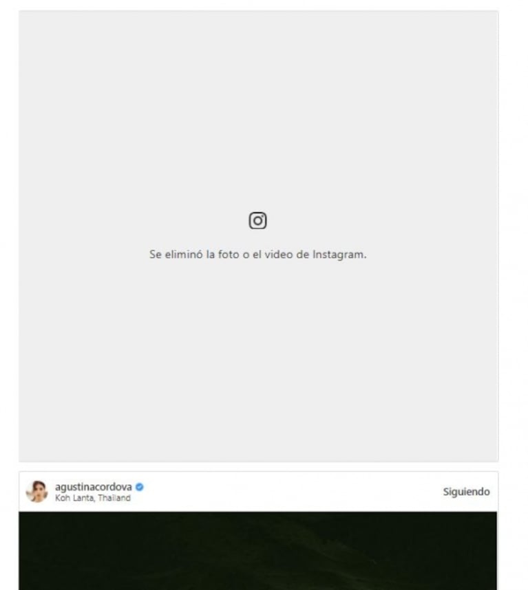 Agustina Córdova, ¿separada de su novio?: eliminó sus fotos y publicó un significativo mensaje