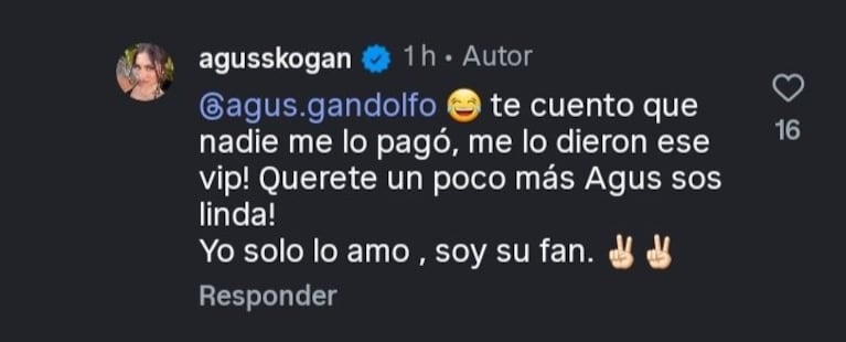 Agustina Gandolfo se cruzó con una fan de Lautaro Martínez en X.