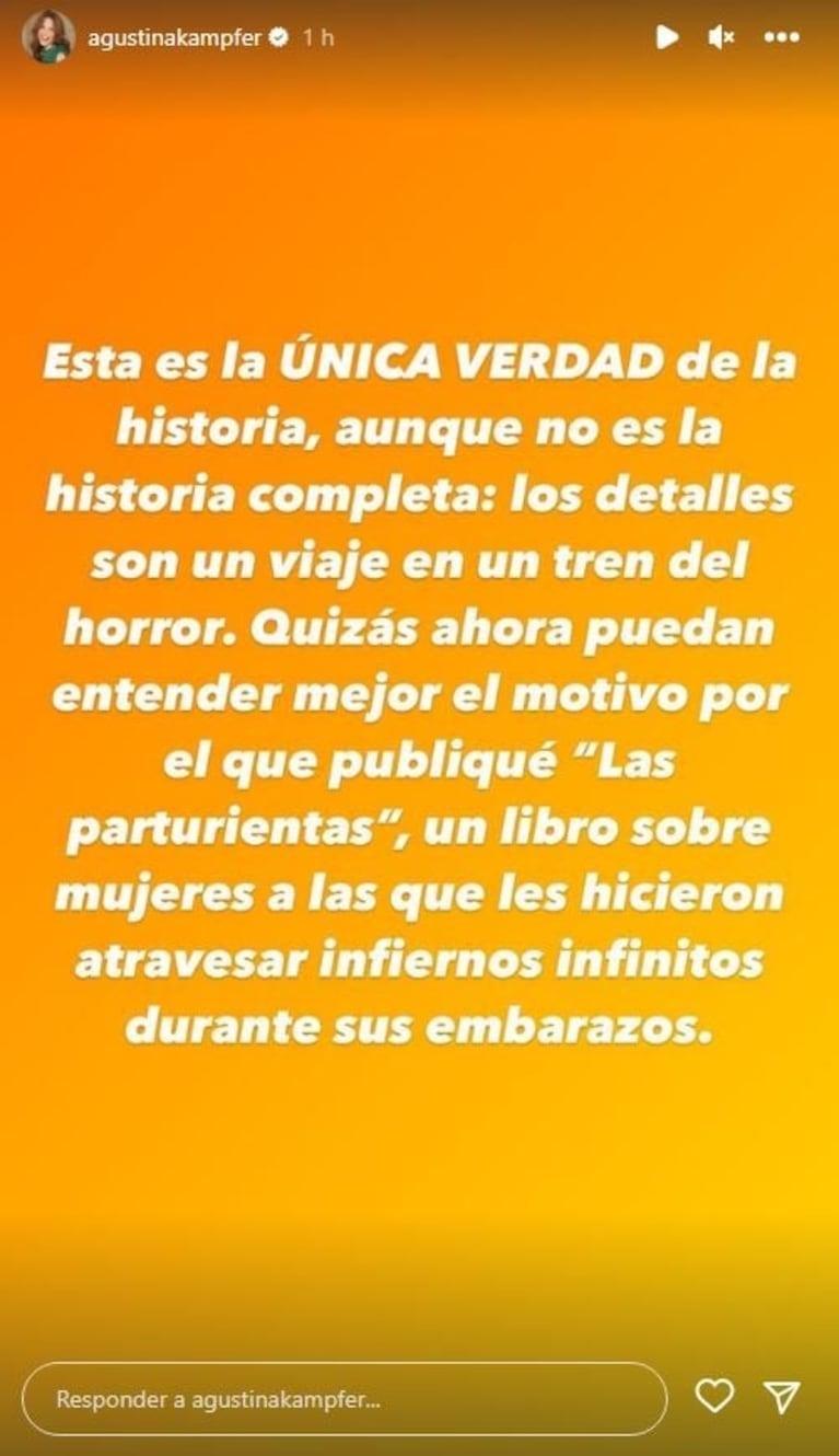 Agustina Kämpfer rompió el silencio y le respondió a More Rial: "Presencié hechos terribles, peligrosos y amenazantes"