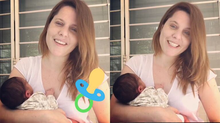 Agustina Kämpfer y un emotivo video con su bebé recién nacido: Estamos aprendiendo un montón