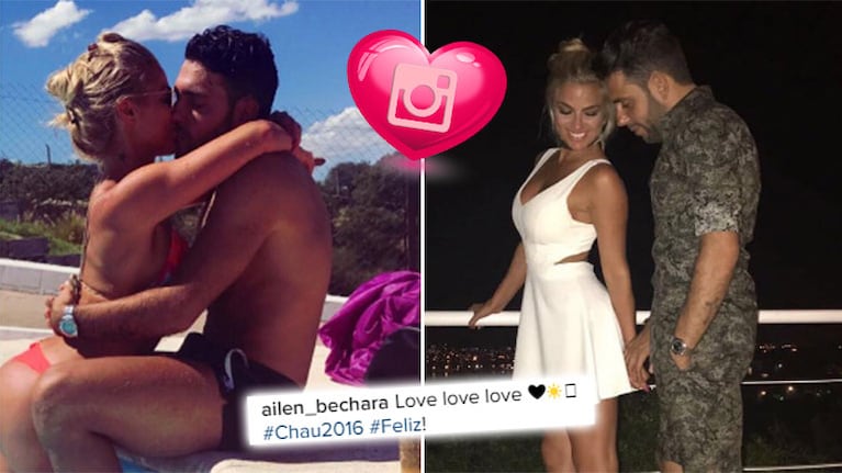 Ailén Bechara despidió el año a puro beso con su novio. (Foto: Instagram)