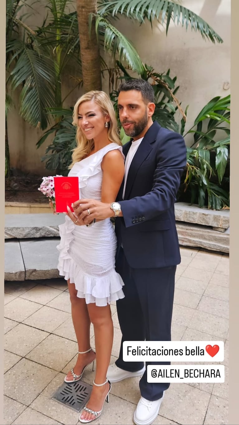 Ailén Bechara y Agustín Jiménez. Foto: Instagram.