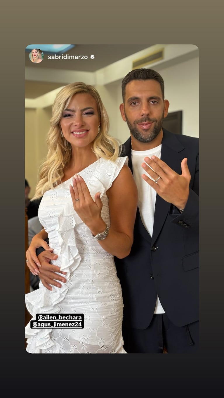 Ailén Bechara y Agustín Jiménez. Foto: Instagram.