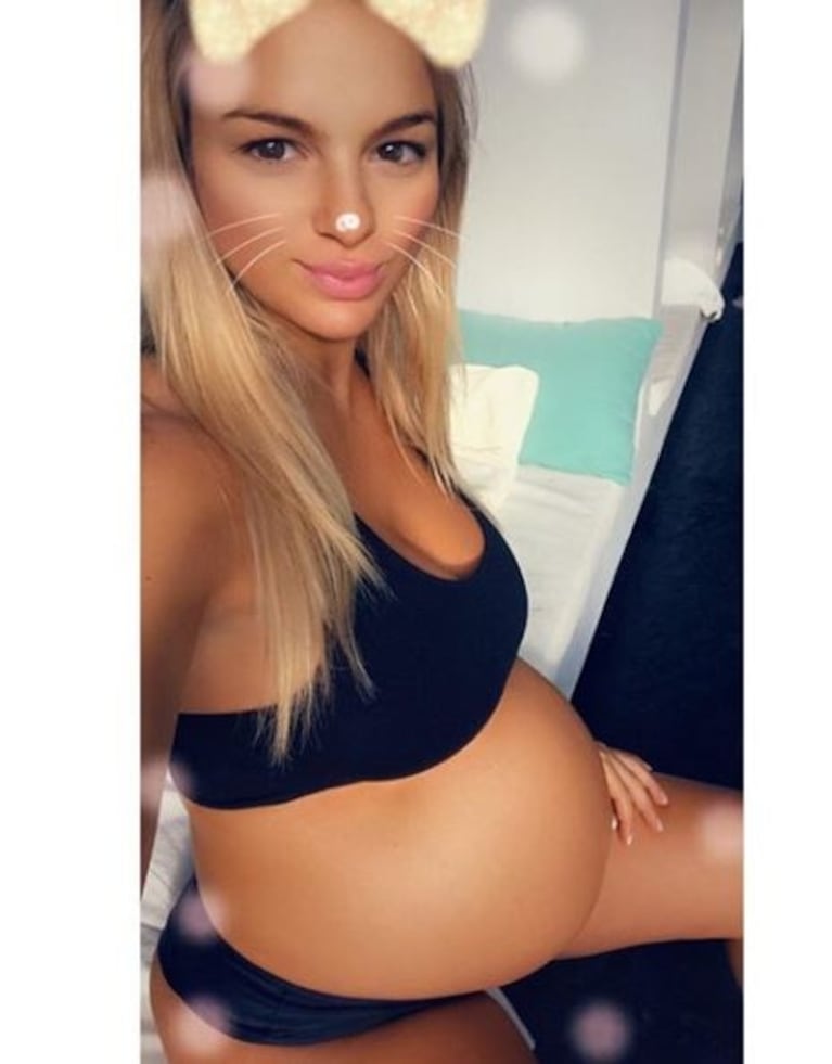 Ailén Bechara y las fotos de su súper panza de embarazada: "A días de conocerte, amor de mi vida" 
