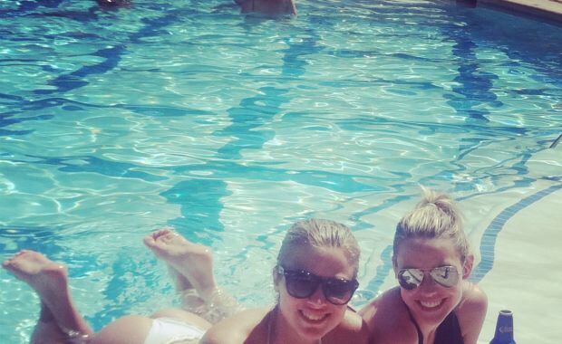 Ailén Bechara y Lorena Wells, en Las Vegas (Foto: álbum personal de Ailén Bechara).
