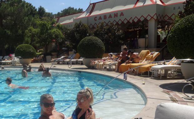 Ailén Bechara y Lorena Wells, en Las Vegas (Foto: álbum personal de Ailén Bechara).