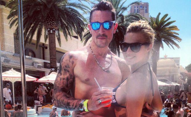 Ailén Bechara y su novio, en Las Vegas (Foto: álbum personal de Ailén Bechara).