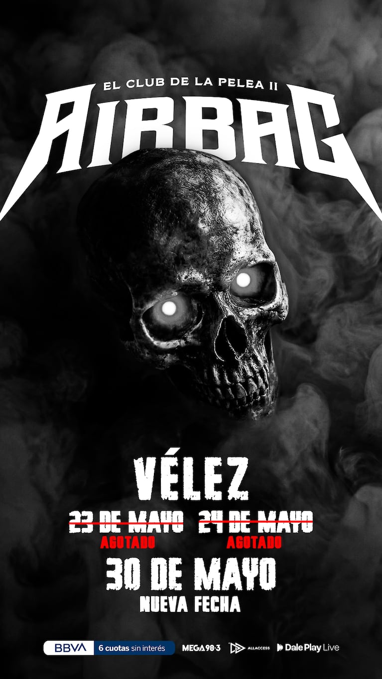 Airbag agotó dos Vélez y sumó una tercera fecha: cuándo y cómo comprar las entradas