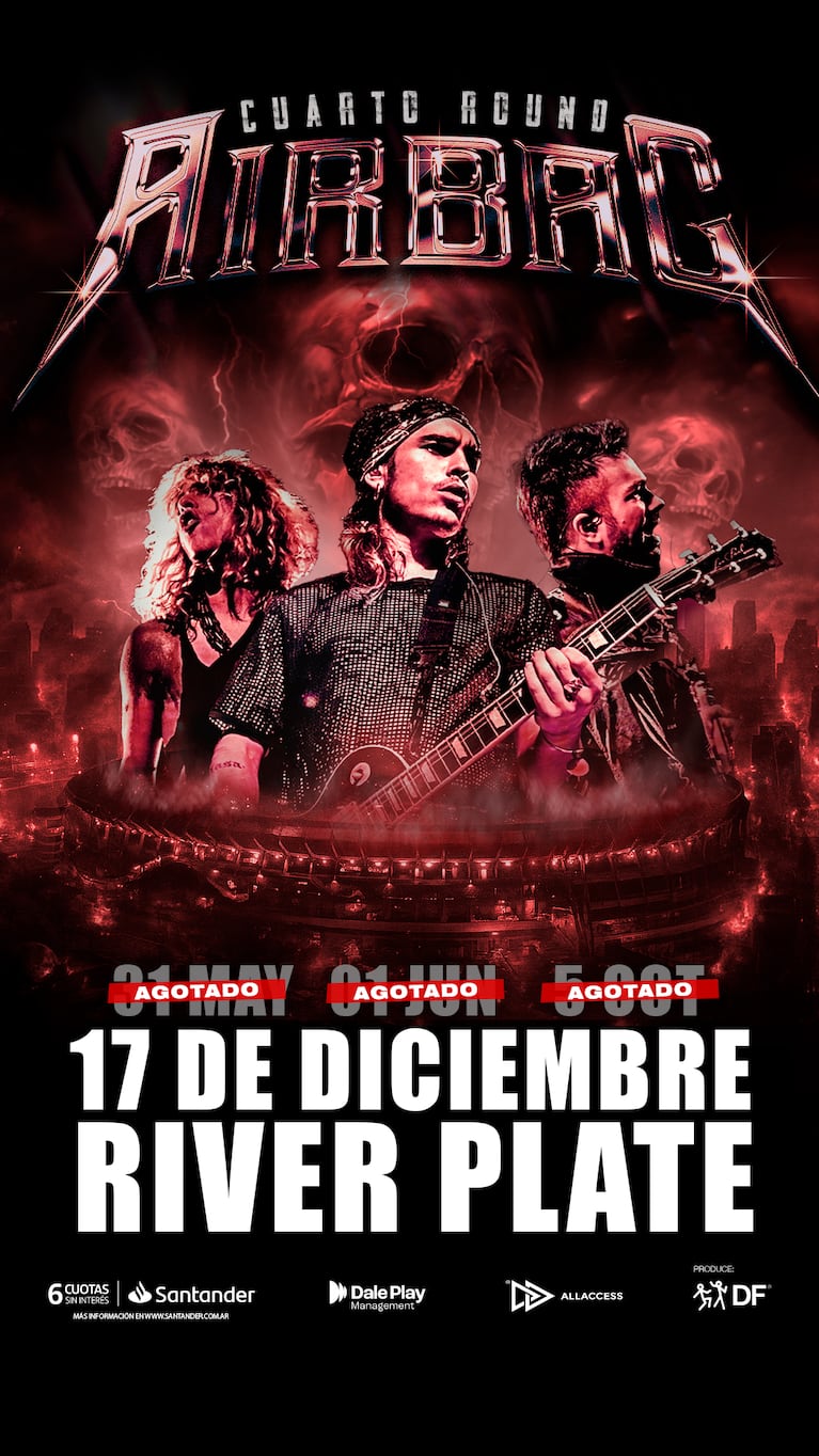 Airbag anunció su cuarto River: fecha y cuándo comprar entradas