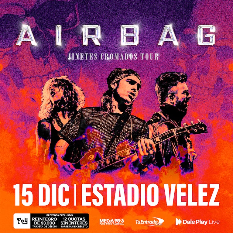 Airbag se presentará por primera vez en Vélez y hará el show más grande de su carrera: cuándo es la cita