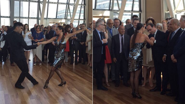 Al ritmo del tango: Mora Godoy se lució ante François Hollande