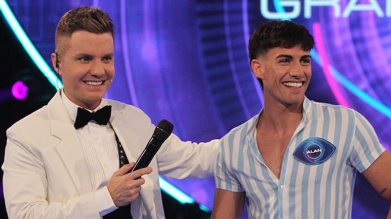 Alan Simone con Santiago del Moro en Gran Hermano (Foto: gentileza Telefe)