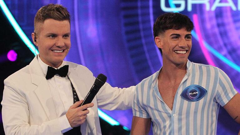 Alan Simone con Santiago del Moro en Gran Hermano (Foto: gentileza Telefe)