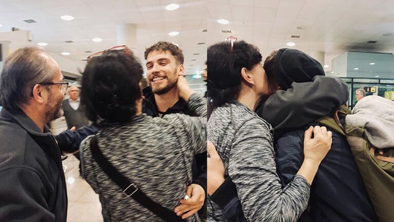 Albert regresó a Barcelona y se reencontró con su familia.