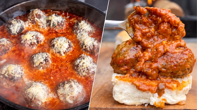 Albóndigas rellenas de muzzarella, por Salva la Cocina. Foto. Cucinare TV