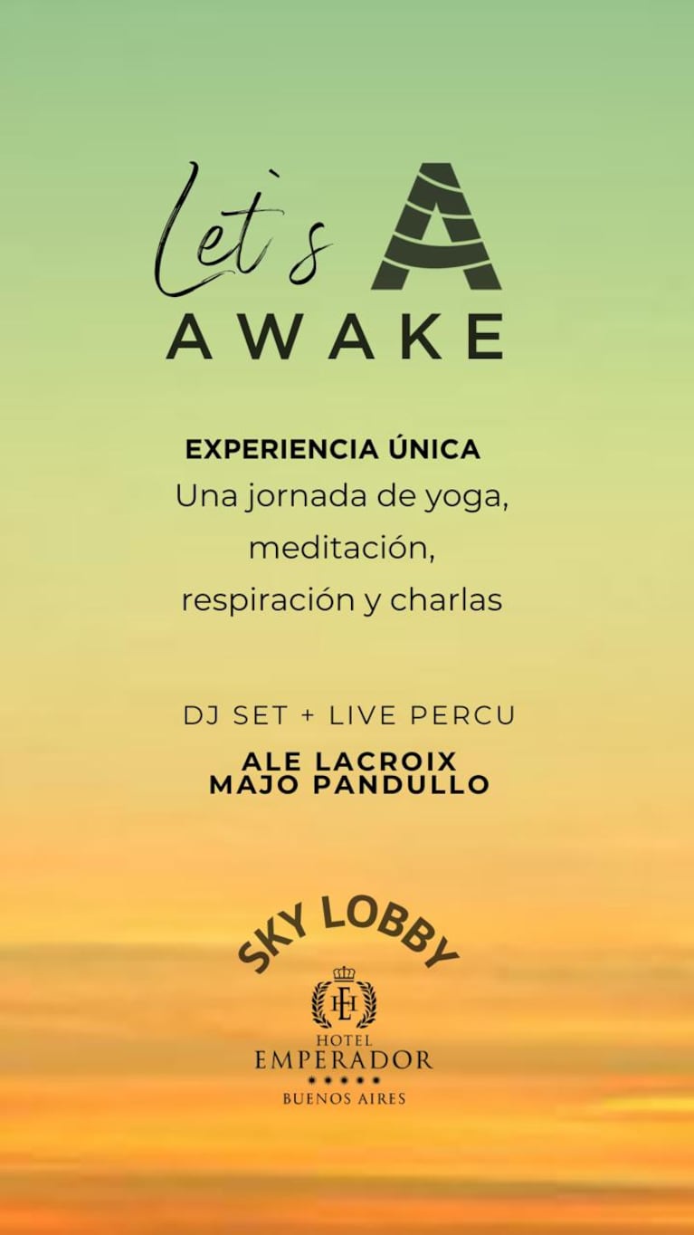 Ale Lacroix  invita a disfrutar de un super sunset holístico 