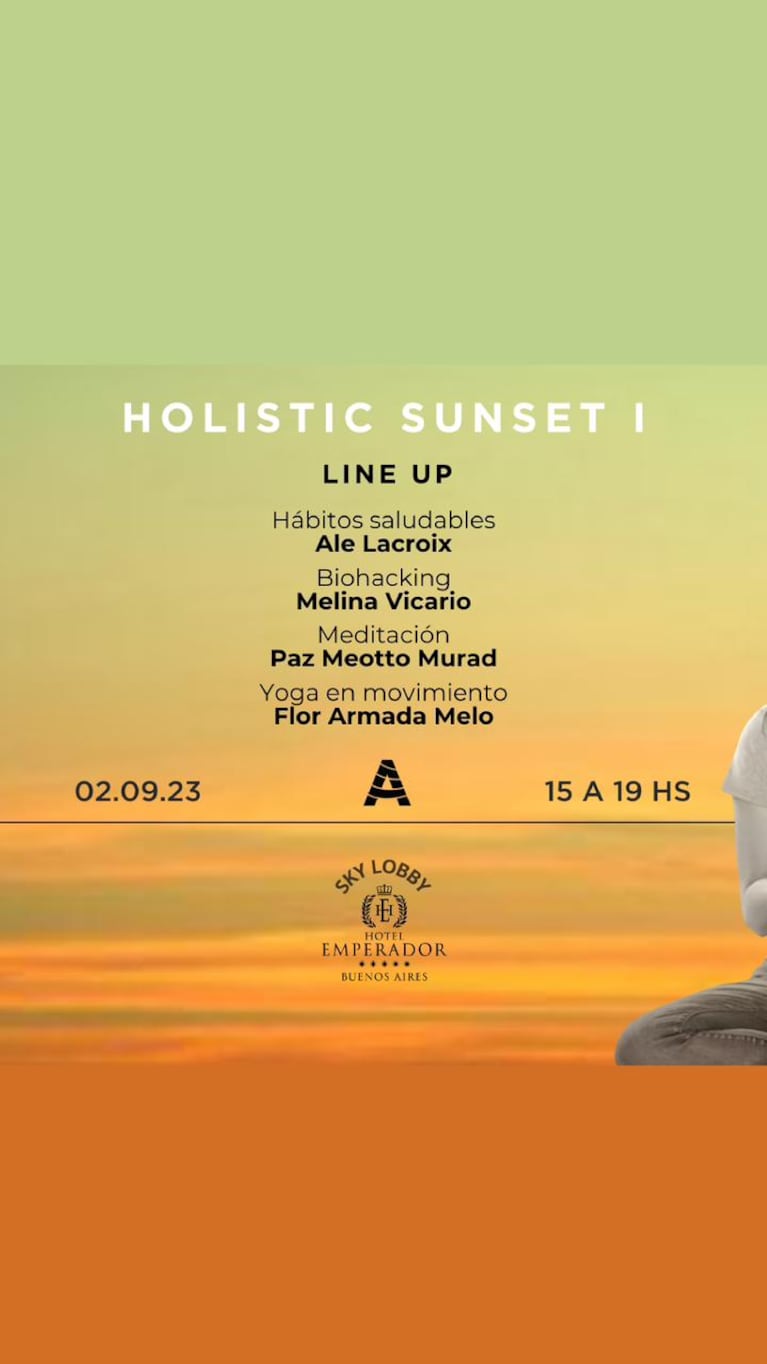 Ale Lacroix  invita a disfrutar de un super sunset holístico 