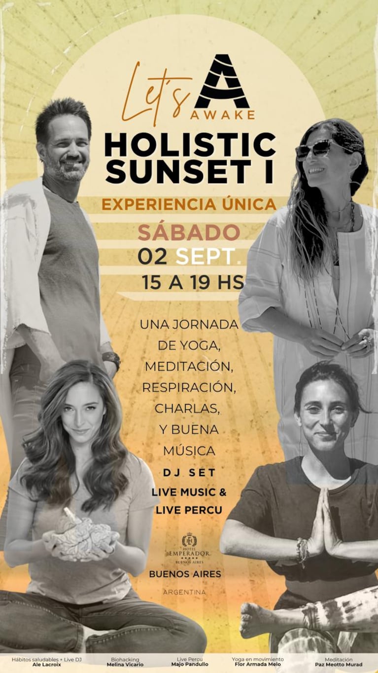 Ale Lacroix  invita a disfrutar de un super sunset holístico 
