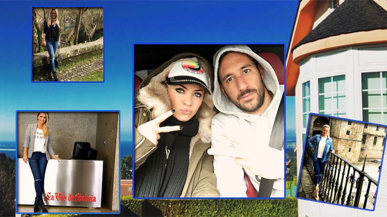 Ale Maglietti visitó a Jonás Gutiérrez en La Coruña. Fotos: Instagram.