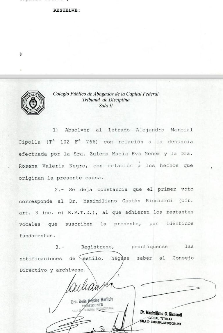 Alejandro Cipolla le ganó una batalla judicial a Zulemita Menem
