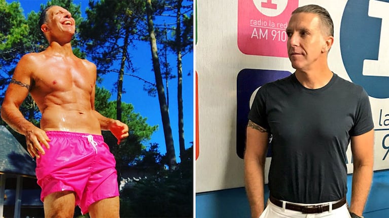 Alejandro Fantino lució su lomazo y se animó a usar una polémica malla fucsia. (Foto: Instagram)