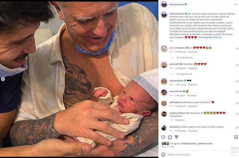 Alejandro Fantino se emocionó por el primer encuentro de sus dos hijos: “Un pacto de amarse siempre”  (Foto: Captura Instagram /fantinofantino)