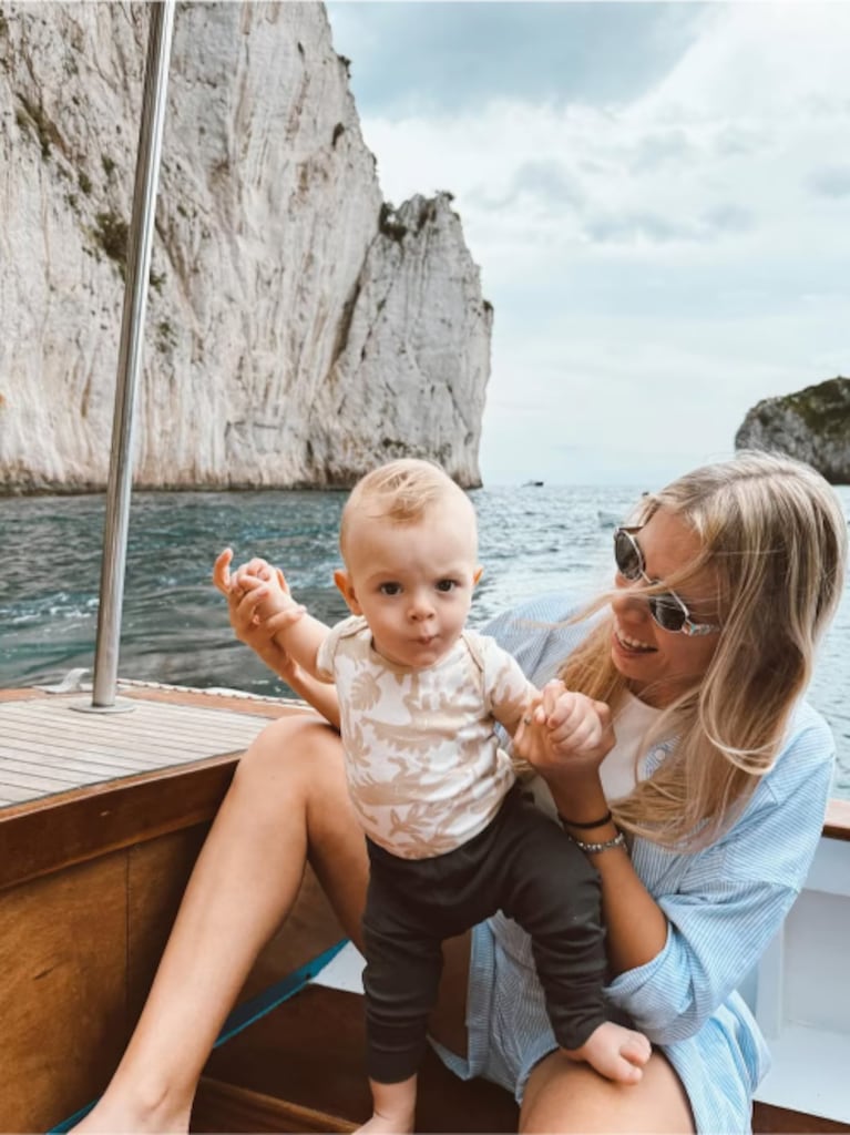 Alejandro Fantino: viaje por el Mediterráneo con Coni Mosqueira y su hijo Beltrán. CREDITO: Instagram/@alefantino