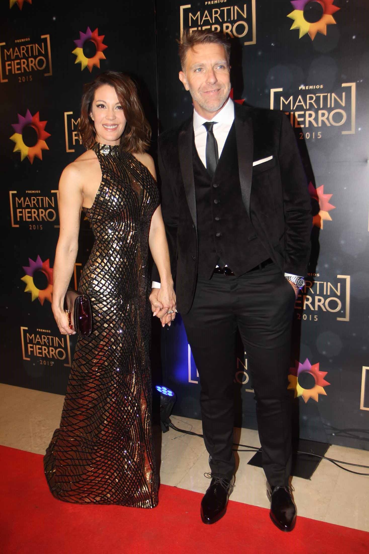 Alejandro Fantino y Miriam Lanzoni en los Martín Fierro 2015 (Foto: Movilpress- Ciudad.com). 